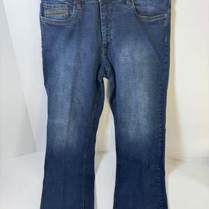 Vintage Urban Star Jeans Mens 38x32 Blue Mid Rise Straight Stretch Denim Dark Wa